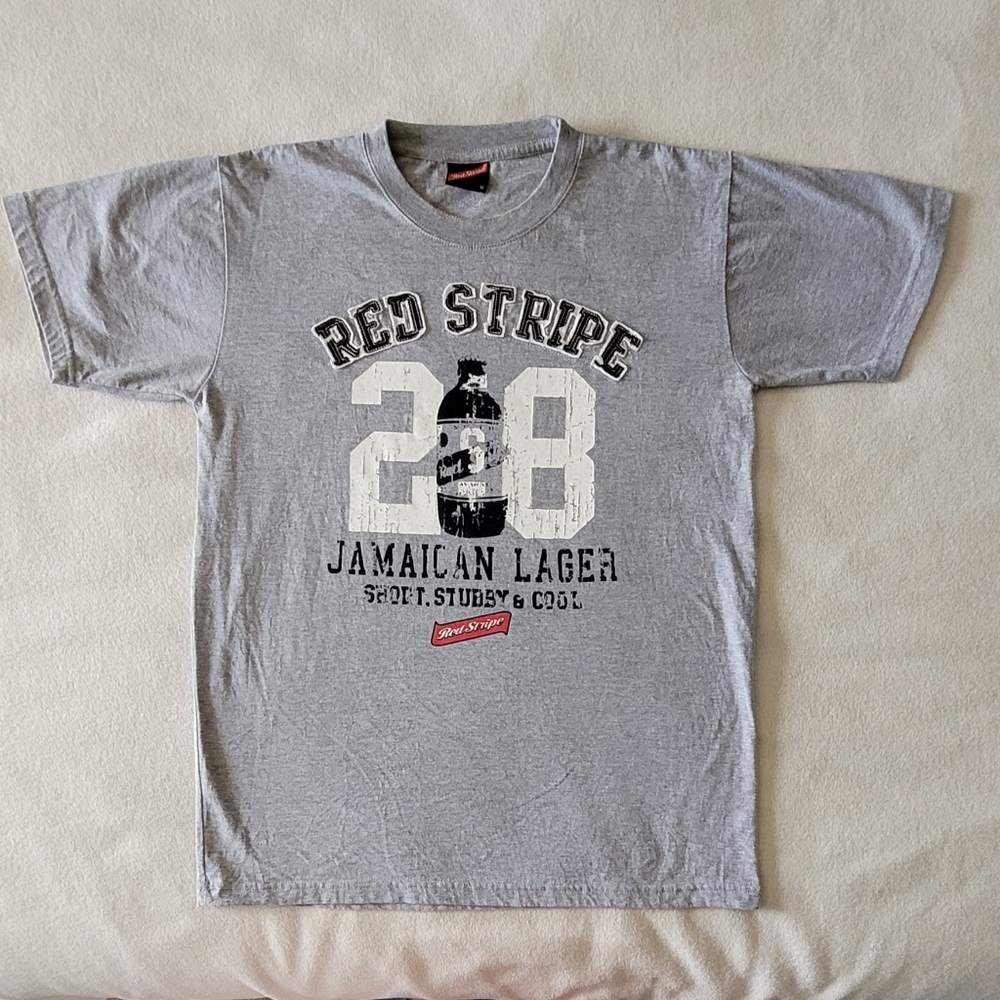 Red Stripe Jamaican Lager T Shirt size Medium Preowned Great Condition 💥